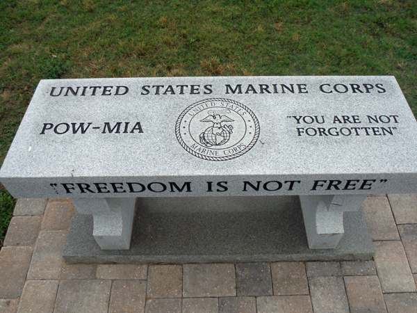 Freedom is Not Free - U.S. Marine Corps bench